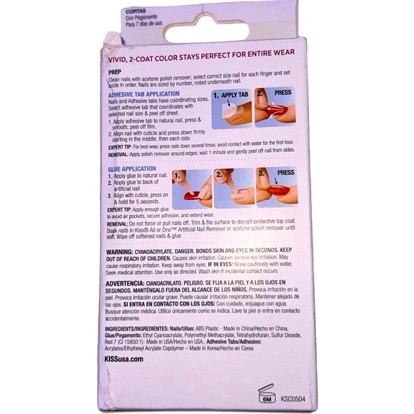 𝐊𝐈𝐒𝐒 | LAVENDER PRESS ON NAILS - Picture 2 of 4